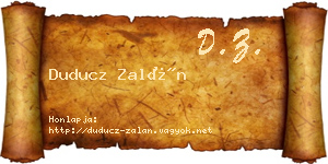 Duducz Zalán névjegykártya